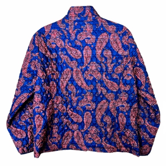 Lands End Women's Quilted Paisley Print Jacket Primaloft Insulated Sz L (14-16) - Picture 14 of 16